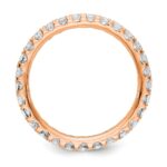 True Origin 14K Rose Gold 1 carat Lab Grown Diamond VS+ F+ Size 8.5 Complete Eternity Band - Image 2