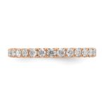 14k Rose Gold 1 carat Lab Grown Diamond VS/SI+ G+ Complete Size 8 Shared Prong Eternity Band - Image 5