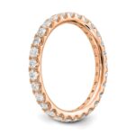 14k Rose Gold 1 carat Lab Grown Diamond VS/SI+ G+ Complete Size 4 Shared Prong Eternity Band - Image 6