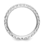 True Origin 14K White Gold 1 carat Lab Grown Diamond VS+ F+ Size 8.5 Complete Eternity Band - Image 2
