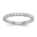 14k White Gold 1 carat Lab Grown Diamond VS/SI+ G+ Complete Size 9 Shared Prong Eternity Band
