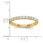 14k 1 carat Lab Grown Diamond VS/SI+ G+ Complete Size 8 Shared Prong Eternity Band - Image 3