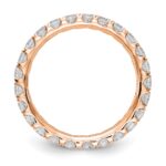 14k Rose Gold 1 1/2 carat Lab Grown Diamond VS/SI+ G+ Complete Size 8 Shared Prong Eternity Band - Image 3