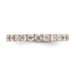14k Rose Gold 1 1/2 carat Lab Grown Diamond VS/SI+ G+ Complete Size 5 Shared Prong Eternity Band - Image 4