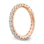True Origin 14K Rose Gold 1 1/2 carat Lab Grown Diamond VS+ F+ Size 7.5 Complete Eternity Band - Image 7