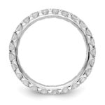 14k White Gold 1 1/2 carat Lab Grown Diamond VS/SI+ G+ Complete Size 6 Shared Prong Eternity Band - Image 2