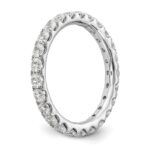 14k White Gold 1 1/2 carat Lab Grown Diamond VS/SI+ G+ Complete Size 7 Shared Prong Eternity Band - Image 6