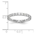 14k White Gold 1 1/2 carat Lab Grown Diamond VS/SI+ G+ Complete Size 6 Shared Prong Eternity Band - Image 3