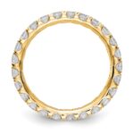 14k 1 1/2 carat Lab Grown Diamond VS/SI+ G+ Complete Size 7 Shared Prong Eternity Band - Image 2
