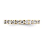 14k 1 1/2 carat Lab Grown Diamond VS/SI+ G+ Complete Size 6 Shared Prong Eternity Band - Image 5