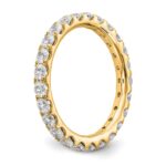 True Origin 14K Yellow Gold 1 1/2 carat Lab Grown Diamond VS+ F+ Size 7.5 Complete Eternity Band - Image 7