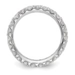 True Origin 14K White Gold 2 carat Lab Grown Diamond VS+ F+ Size 5 Complete Eternity Band - Image 2