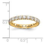 14k 2 carat Lab Grown Diamond VS/SI+ G+ Complete Size 9 Shared Prong Eternity Band - Image 3