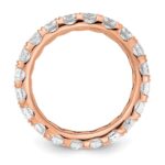 14k Rose Gold 3 carat Lab Grown Diamond VS/SI+ G+ Complete Size 8 Shared Prong Eternity Band - Image 2