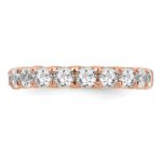 14k Rose Gold 3 carat Lab Grown Diamond VS/SI+ G+ Complete Size 7.5 Shared Prong Eternity Band - Image 4