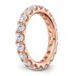 14k Rose Gold 3 carat Lab Grown Diamond VS/SI+ G+ Complete Size 9 Shared Prong Eternity Band - Image 5