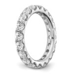 14k White Gold 3 carat Lab Grown Diamond VS/SI+ G+ Complete Size 6 Shared Prong Eternity Band - Image 5