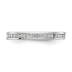 14k White Gold 1/2 carat Lab Grown Diamond VS/SI+ G+ Complete Channel Set Size 9 Eternity Band - Image 4