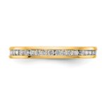 14k 1/2 carat Lab Grown Diamond VS/SI+ G+ Complete Channel Set Size 9 Eternity Band - Image 4
