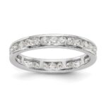 14k White Gold 1 carat Lab Grown Diamond VS/SI+ G+ Complete Channel Set Size 4 Eternity Band