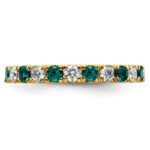 14k 7/8 carat Lab Grown Diamond VS/SI+ G+ and Lab Created Alexandrite Size 8 Eternity Band - Image 3