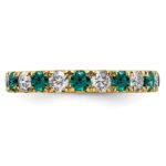 14k 1 1/5 carat Lab Grown Diamond VS/SI+ G+ and Lab Created Alexandrite Size 8.5 Eternity Band - Image 3