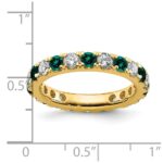 14k 1 1/5 carat Lab Grown Diamond VS/SI+ G+ and Lab Created Alexandrite Size 8.5 Eternity Band - Image 6