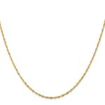 14K 1.5mm Ultra Diamond-cut Rope with Lobster Clasp Chain - Image 2