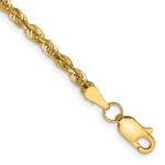 14K 2.75mm Ultra Diamond-cut Rope with Lobster Clasp Anklet