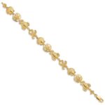 14k Polished Sea Life Theme 7.25 inch Bracelet - Image 2