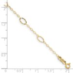 14k Oval Design Diamond-cut 7.25 inch Bracelet - Image 3