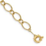 14k Oval and Circle Link 7.25 inch Bracelet