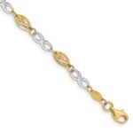14K Two-Tone Polished Infinity Symbol and Fancy Link 7.5 inch Bracelet