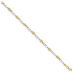 14K Two-Tone Polished Infinity Symbol and Fancy Link 7.5 inch Bracelet - Image 2