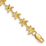14K Diamond-cut Starfish 7 inch Bracelet