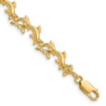 14k Polished Dolphins 7.25 inch Bracelet