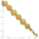 14k Textured Mixed Shells 7.25 inch Bracelet - Image 3