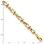 14k Polished Anchor Shackle 7.5 inch Bracelet - Image 3