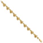 14k Polished 3-D Conch Shell Link 7.25 inch Bracelet - Image 2
