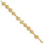 14k Polished Assorted Sea Shells 7.25 inch Bracelet - Image 2
