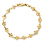 14k Polished Sailboat 7 inch Bracelet - Image 4