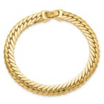 14k Polished 7.4mm Large Snake Chain 7.5 inch Bracelet - Image 4