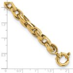 14k Polished and Textured Link 7.5in Bracelet - Image 4