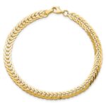 14K Polished 5mm Fancy Link 7.5 inch Bracelet - Image 4