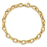 14K Polished 6.8mm Fancy Link 7.75 inch Bracelet - Image 4