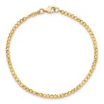 14K Polished and Diamond-cut Beaded 7.25 inch Bracelet - Image 4
