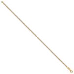 14K Two-tone Diamond-cut Beaded 7.5 inch Bracelet - Image 2