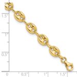 14K Polished 6.3mm Puffed Anchor/Mariner Link 7.75 inch Bracelet - Image 5