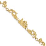14k Polished Noahs Ark 7 inch Bracelet