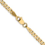 14K 2.9mm Flat Beveled Curb with Lobster Clasp Chain - Image 3